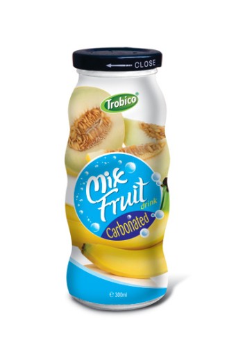 Carbonated mix fruit drink glass bottle 300ml